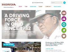 Tablet Screenshot of ohio.honda.com