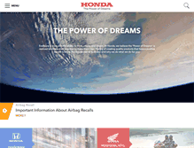 Tablet Screenshot of honda.com