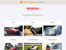 Tablet Screenshot of honda.co.uk