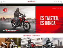 Tablet Screenshot of motos.honda.com.ar
